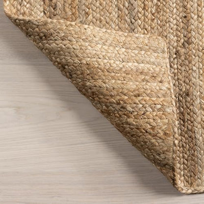 nuLOOM Rigo Hand Woven Farmhouse Jute Runner Rug, 2' 6" x 8', Natural - color: Natural, size: 2'6" x 8' (Runner)