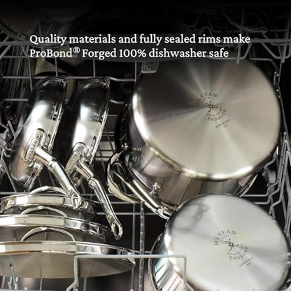Hestan - ProBond Collection - Professional Clad Stainless Steel 10-Piece Ultimate Cookware Set, Induction Cooktop Compatible - style: 10 Piece