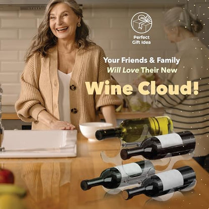 Acrylic Wine Rack | Portable Countertop Designer Bottle Holder | Small Stand for Storage