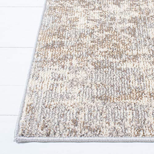 SAFAVIEH Madison Collection 2'2" x 6' GreyBeige MAD471G Modern Abstract Non-Shedding Entryway Living Room Foyer Bedroom Runner Rug - color: Grey/Beige, size: 2'2" x 6' (Runner)