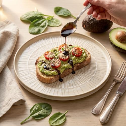 8.8-inch Ceramic Dinner Plate Set of 4, Ceramic Salad Plate Set, Retro Cream-Style Dinner Plate,Suitable for salads, appetizers, snacks, and sushi，Oven and dishwasher safety (White 4) - color: White 4