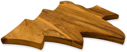 Sophia Art 100% Acacia Wooden Chopping Board, Butcher Block for Vegetables, Cafe and Restaurant, Serving Board,Charcuterie Board Cutting Board, Brown (Tree with Grooves, 11"L x 9.75"W) - color: Tree with Grooves, 11"L x 9.75"W