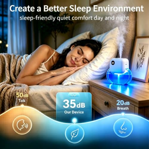 Aroma Diffuser with 170ML Essential Oil Set for Home,Ocean Citrus | Aromatherapy Diffuser with 6 Adjustable Mist Modes, 90 Days Long-Lasting Runtime, Ultra Quiet 35dB Operation, 7-Color Light - color: Blue