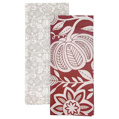 Boston International Dish Towel Set of Two Cotton Tea Towels, 28" x 18", Francis - color: Francis