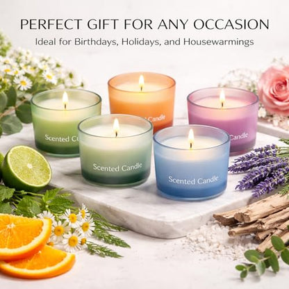 Soy Wax Candle Gift Set – Premium Holiday Scents for Relaxation & Festive Ambience – Long-Lasting, Clean Burn Aromatherapy Candles – Perfect Christmas, Gift for Aromatherapy Lovers