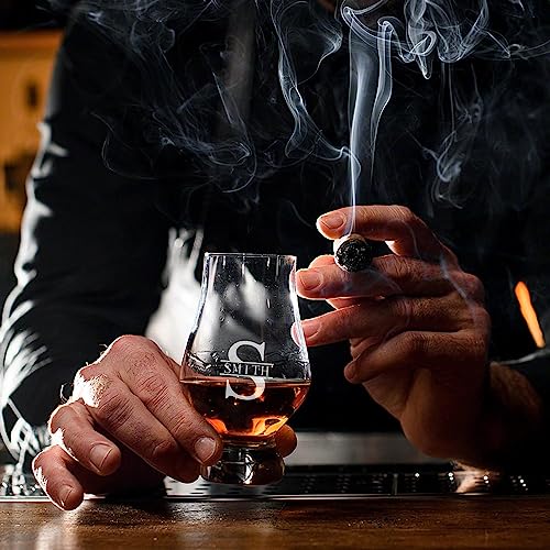 Personalized Glencairn Whiskey Glass Gift Set of 4 with Engraved Whisky Tasting Glasses, Black Wooden Gift Box, Custom Scotch Bourbon Glasses for Men, Whiskey Lover Gifts - style: Black Box Set