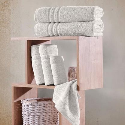 Hawmam Linen Personalized Towels - Customized Turkish Cotton Towel Set, Monogrammed Towels with Initial, Name & Embroidery, Idea for Weddings, Bridal Showers, Anniversaries, for Couples - Ice Silver - color: Ice Silver