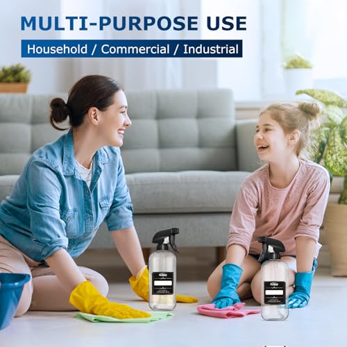 Veco 300mL (10oz) 360° Spray Bottles, 2-Pack — Adjustable Nozzle, Leak-Resistant spray bottles for Cleaning, Plants, Hair & Pet Use + Foldable Funnel - size: 10oz 2pcs