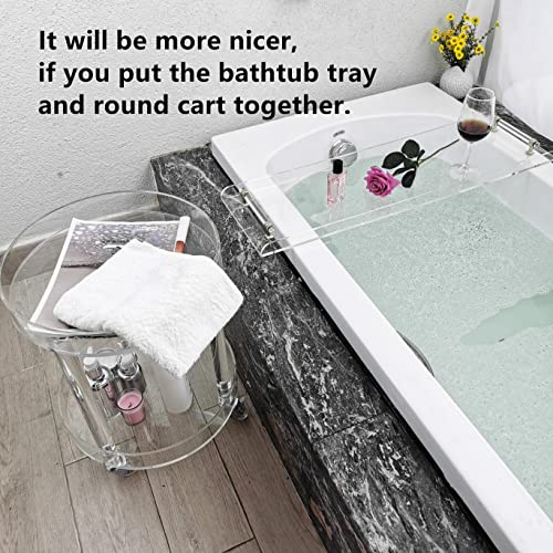 42" Gold Handle transaprent Bathtub Caddy for Luxury Bathroom - style: 42" Tray With Gold Handles
