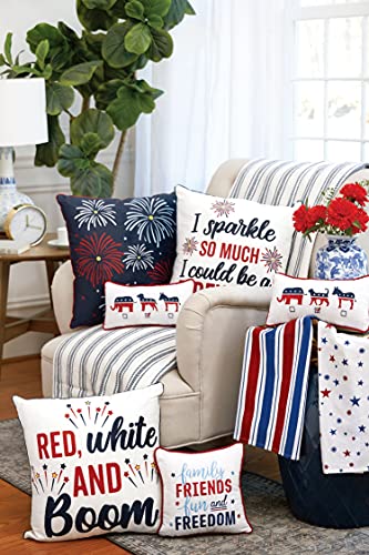 C&F Home Ticking Stripe Navy Blue & White Cotton Throw Blanket 50" x 60" | Farmhouse Decor, Patriotic Decor, Gift Idea