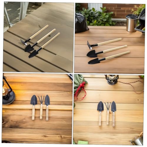 YARNOW 9pcs Mini Gardening Tool Set with Trowel, Rake Cultivator, Small Transplanting and Weeding Tools for Indoor Plants, Herb and Vegetable Garden Care