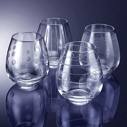 Mikasa Cheers Stemless Wine Glass, 14-Ounce, Set of 4 - size: 15 Ounces