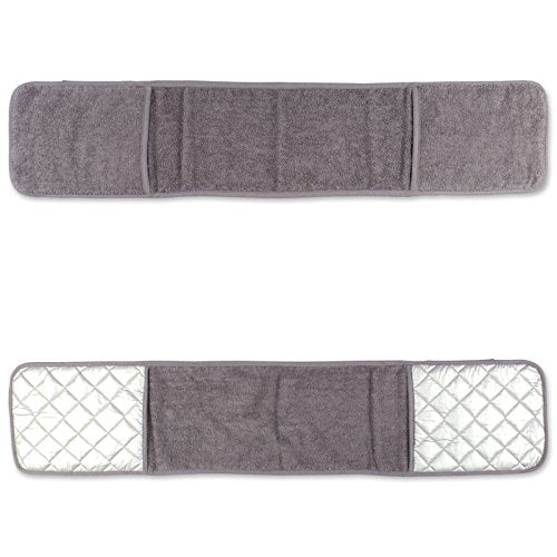 DII Basic Terry Collection 100% Cotton Quilted, Double Mitt, Gray - color: Gray, size: Double Mitt