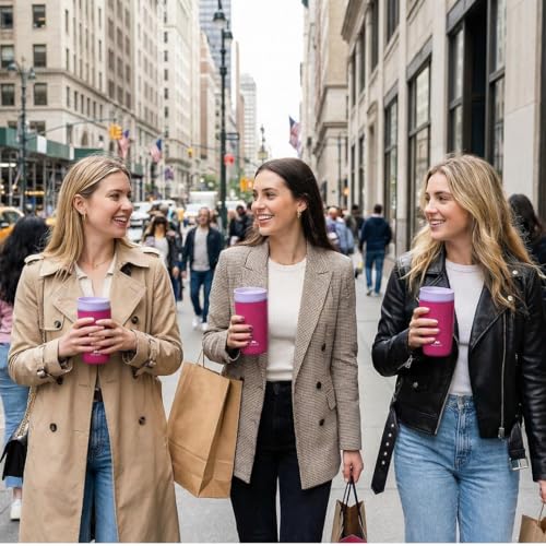 12 oz coffee tumbler Insulated coffee mug with lid Slider Insulated Stainless Steel Coffee Tumbler, Travel Mug for Hot and Iced Beverages insulated travel coffee mug (BB pink) - color: BB pink