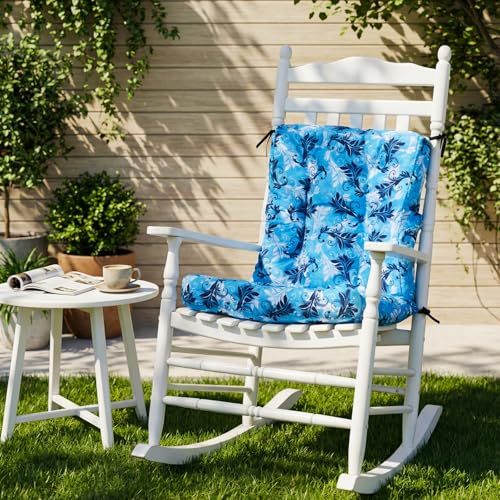 Hoteam 4 Set Outdoor Patio Chair Cushions 20 x 42 in Deep Seat Waterproof Patio Cushions Set for Furniture Replacement Removable Seat and Back (Paisley) - style: Paisley