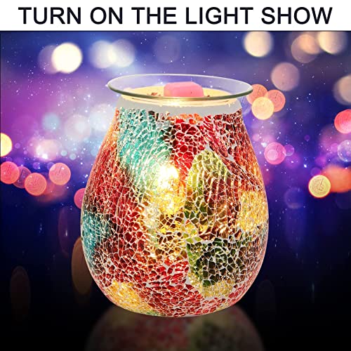 WNP Electric Wax Melt Warmer, Glass Wax Burner, Contemporary Style, 500W, 25W, Tabletop, Indoor Use, Home Office Bedroom Gift