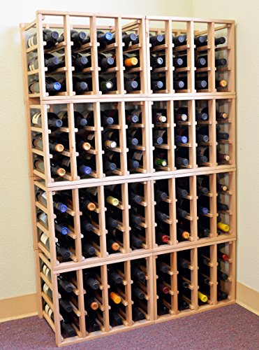 sfDisplay.com,LLC. 24 Bottle Modular Stackable Wine Rack Stack As Many Sets Together (1 Set = 24 Bottle Capacity) - size: 1 set = 24 Bottle Capacity