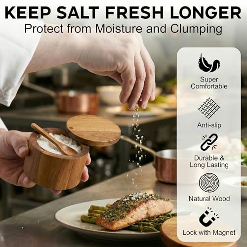 Salt Cellar with Lid and Spoon