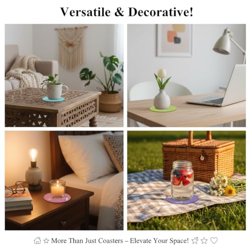 10 Pcs DIY Diamond Painting Coasters with Holder – Vibrant Beverage Pattern Designs – Easy & Fun Gem Art Craft Kit for Home Decor & Unique Gifts
