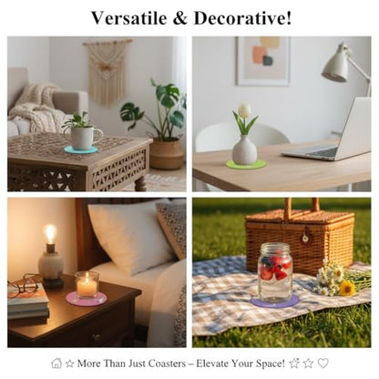 10 Pcs DIY Diamond Painting Coasters with Holder – Vibrant Beverage Pattern Designs – Easy & Fun Gem Art Craft Kit for Home Decor & Unique Gifts
