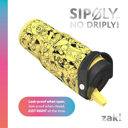 Zak Designs Fortnite Siply 20oz Leak-Proof Flip-Up Straw Insulated Tumbler | BPA Free, Stainless Steel, Handle, Cupholder Friendly, Dishwasher Safe, Kids Water Bottle, Reuseable For School, Home, Travel - color: Fortnite