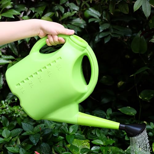 1.1 Gallon Long Spout Watering Can, Modern Lightweight Durabl Plant Waterer with Removable Long Spout Sprinkler Head,2026 New Plastic Large Watering Can Indoor for Succulents Flower Seedlings - color: Green