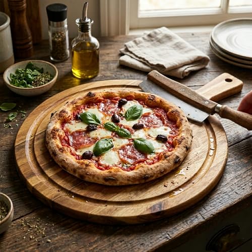 30 Pack Bulk Round Acacia Wood Cutting Boards with Handles, 15.7 Inch - size: 30Pcs