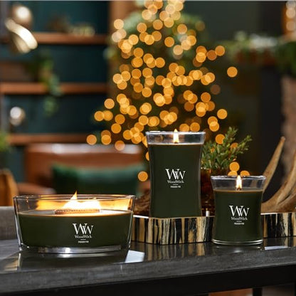 WoodWick Fraser Fir Holiday Candle Gifts for Women and Men, 16 oz Ellipse Candle with Crackling Wick - color: Fraser Fir, size: 16oz