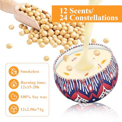 24 Pack Scented Candles Gift Set Long Lasting Soy Wax Aromatherapy Candles for Home Wedding Baby Shower Bridal Party Favors Christmas Birthday Gifts for Women - color: 24pack