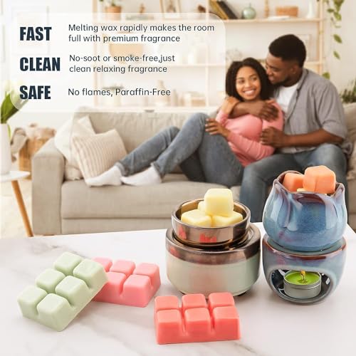 UCC Premium Wax Melts, Fall Variety Fragrance Melts, Scented Soy Wax Melts Cubes, Natural Plant Based Highly Scented Wax Melts Tarts, 4 Pack - color: SET M