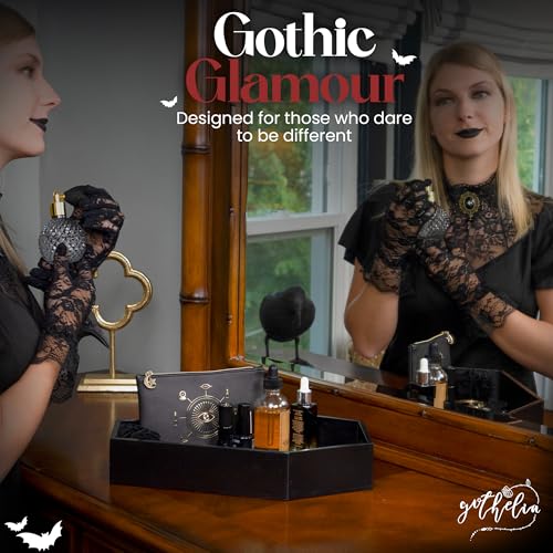 Coffin Tray – Coffin Charcuterie Board, Coffin Tray Spooky Serving Platter for Party, Haunted Table Centerpiece, Wooden Coffin Decor Gothic Haunted House Halloween Decor, Medium (13.7" L x 8.8" W)