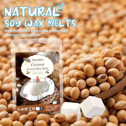 Summer Scented Wax Melts, Soy Wax Melts Gift Set, Wax Cubes/Tarts for Warmer - Ocean Breeze, Coconut, Mojito, Vanilla Ice Cream, Pineapple, Watermelon, Pink Sands, Night, 8x2.6 oz - color: Summer