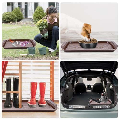 Boot Trays for Entryway 3 Pack Boot Mats for Entryway Shoe Drip Tray for Garden, Bedroom, Entrance Area, Garage Shoe Mat,Pink - color: Pink