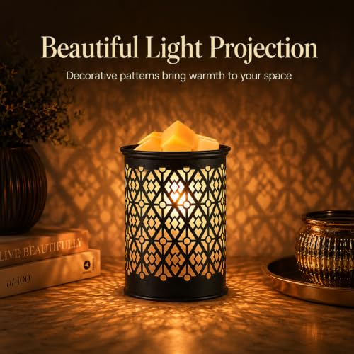 Wax Melt Warmer Metal Wax Warmer for Scented Wax Candle Wax Burner | Electirc Wax Melt Warmer Candle Melter as Gifts for Moms Grandma Women Girls (Diamond) - style: Diamond