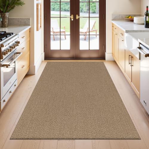 HEBE Cotton Woven Area Rugs 3x5, Washable Non Slip Entryway Rug | Rubber Backed Entry Rug for Kitchen, Neutral Morden Indoor Throw Rugs Carpet, Large Door Mat for Front Porch, Entrance - size: 3' x 5' (Rectangular)