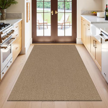 HEBE Cotton Woven Area Rugs 3x5, Washable Non Slip Entryway Rug | Rubber Backed Entry Rug for Kitchen, Neutral Morden Indoor Throw Rugs Carpet, Large Door Mat for Front Porch, Entrance - size: 3' x 5' (Rectangular)