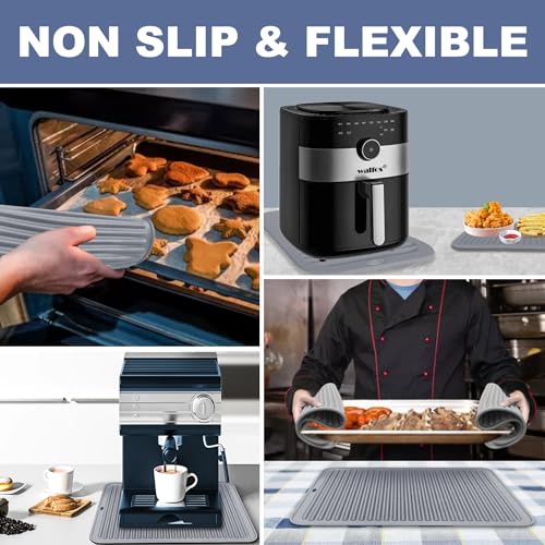 Walfos Large Silicone Trivet 16x12 Inch, Hot Pads for Kitchen, Heat Resistant Pot Holders Trivets for Hot Dishes, Hot Pots and Pans, Quartz Countertops, Gray - style: 16x12in, 1 Grey XXL Trivet