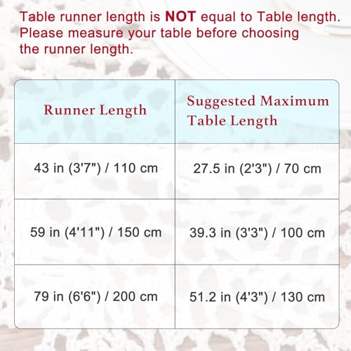 kilofly Handmade Crochet Cotton Rectangular Table Runner, 15 x 59 inch, Beige - color: Beige, size: 15 x 59 Inch