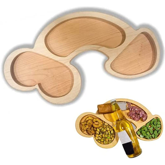 Aperitif Board,Novelty Solid Wood Cheese Board and Charcuterie Board,Funny Cutlery Kitchen Wine Meat Cheese Platter,Unique Housewarming Gifts for Women,Bachelorette Party Gifts (D, 9.5Inch) - color: D, size: 9.5Inch