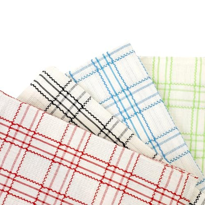 HOMEFRONT Kitchen Towels, 17.5'×27', Premium Cotton Blend Dish Towels Set of 4 - color: White Based Multicolor Striped, size: 17.5'x27'