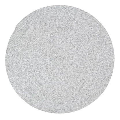 Super Area Rugs Farmhouse Braided Rug Cotton Kitchen Reversible Carpet, Gray & White, 6' Round - color: Gray & White, size: 6' (Round)