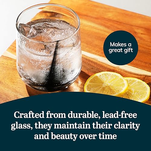 Libbey Ascent Black Ribbon Tumbler and Rocks Drinking Glasses Set of 16, Glass Drinking Glasses with Curvature, Versatile Glassware Set for Daily Use - color: 12 - Ascent Black Ribbon