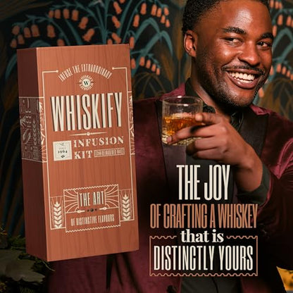 DIY Whiskey Gifts for Men - Whiskey Infusion Kit & Whiskey Decanter Set | Bourbon Gifts for Men, Birthday Gift for Dad & Fathers Day Gifts, Cocktail Maker for Christmas & Valentines Day by Whiskify