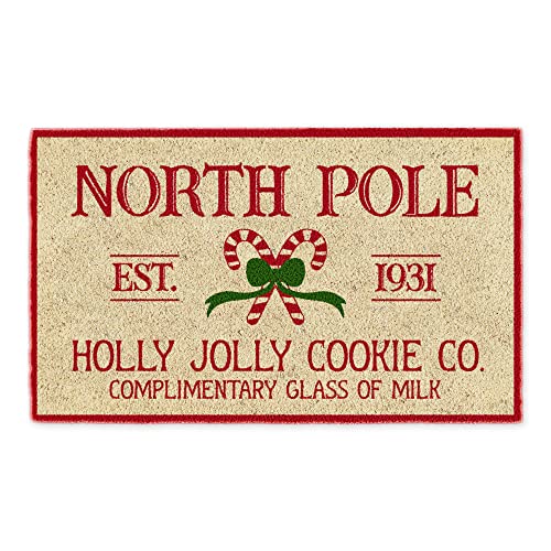 DII Outdoor Christmas Door Mat Collection Decorative Holiday Doormat, Front Porch Décor, 17x29, Holly Jolly Cookie Co - color: Holly Jolly Cookie Co