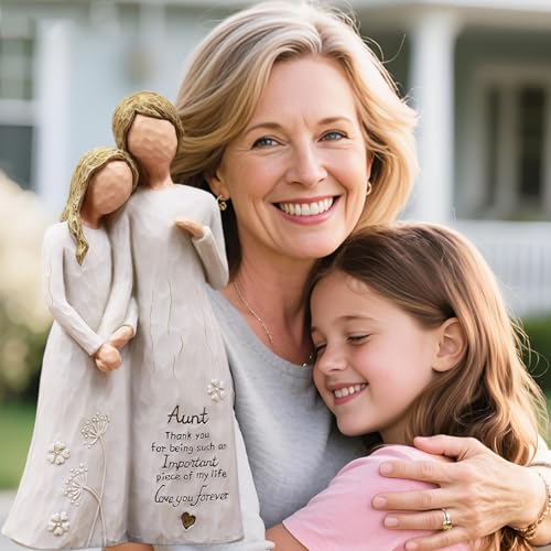 Aunt Birthday Gifts, Gifts for Aunt, Auntie Gift Ideas Figurine | Aunt Gifts, Best Aunt Ever Gift, Gift for Aunts from Niece, Aunts Gifts for Mothers Day, Christmas,Hand-Painted Resin Statue - style: Aunt gifts