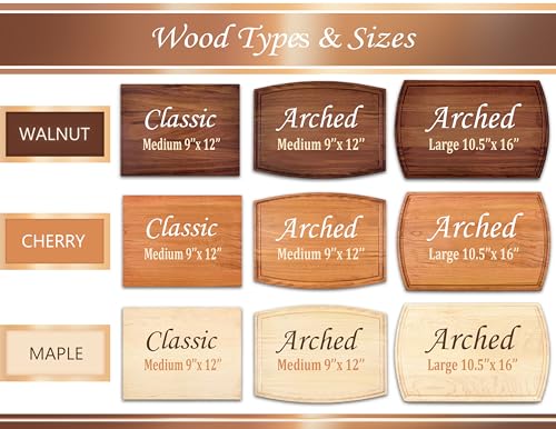 Wooden Cutting Board – Crafted in USA – Serves as Cheese Board, Cutting Board, Chopping Board, Charcuterie Board – Personalized Wood Gift for Wedding, Housewarming, Anniversary, Christmas