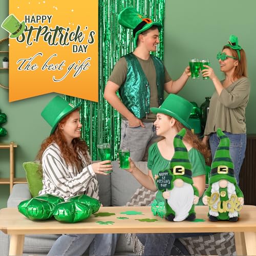 Uniboho St Patricks Day Decorations St Patricks Day Decor Gnomes Green Irish Leprechaun Figurine for St Patricks Day Decorations Indoor St. Patrick's Day Gifts
