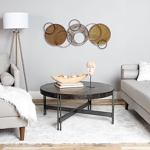 Stratton Home Decor Knoxville Wall Decor - Traditional Geometric Decorative Centerpiece - Metal Sculpture, Classic Art Piece for Living Room, Hallway, Dining Area, Office, Entryway - Housewarming Gift