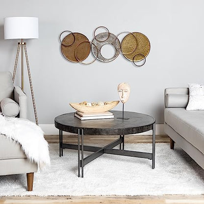 Stratton Home Decor Knoxville Wall Decor - Traditional Geometric Decorative Centerpiece - Metal Sculpture, Classic Art Piece for Living Room, Hallway, Dining Area, Office, Entryway - Housewarming Gift