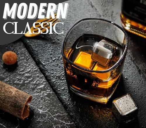 Whisky Gifts for Men, Personalized Initial Whiskey Glass with Whiskey Stones for Dad, Boyfriend, Best Friends, Coworkers, Husband, Brother, Uncle and Boss on Father's Day, Boss Day and Birthday - J - color: J